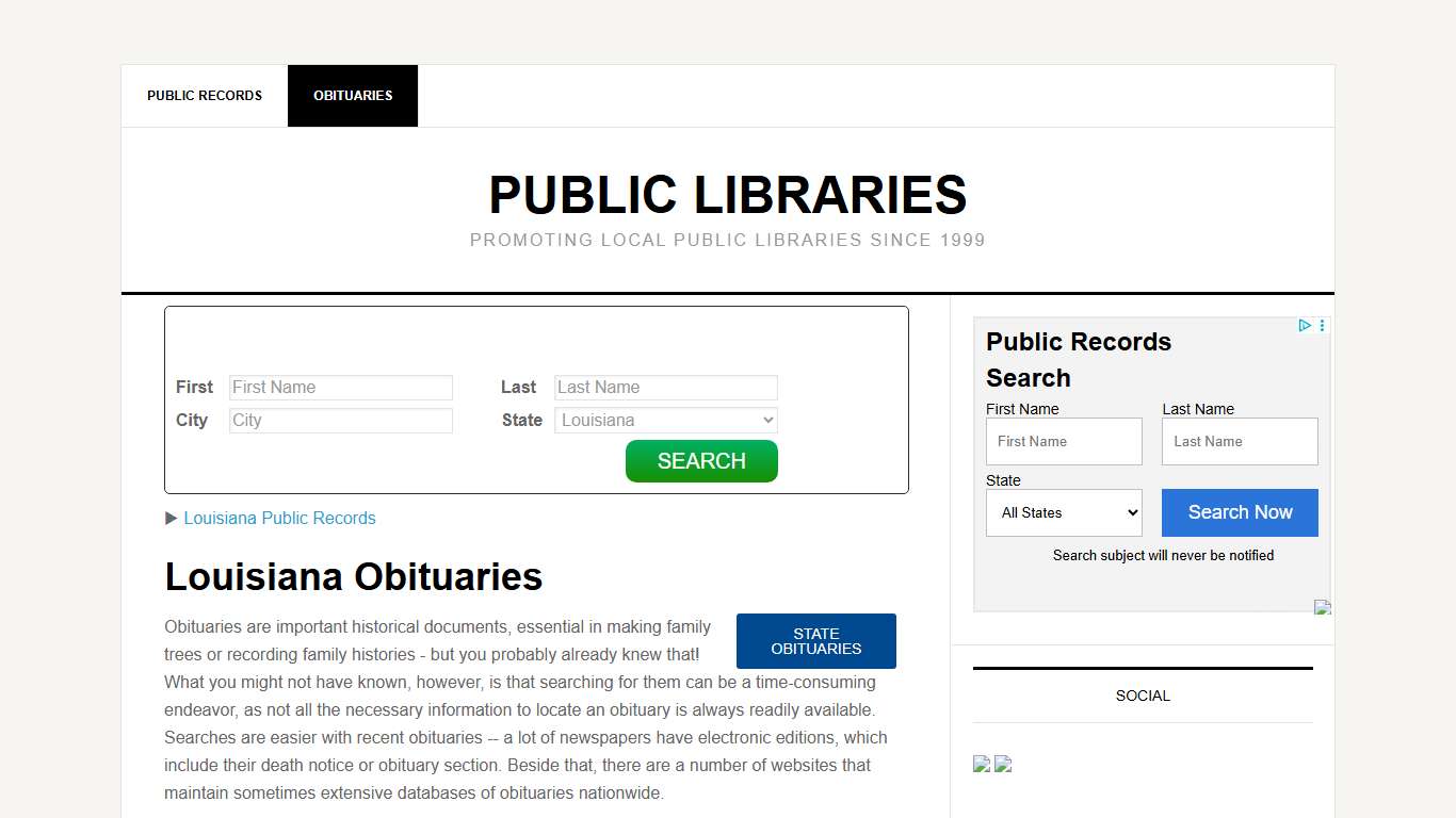 Louisiana Obituaries